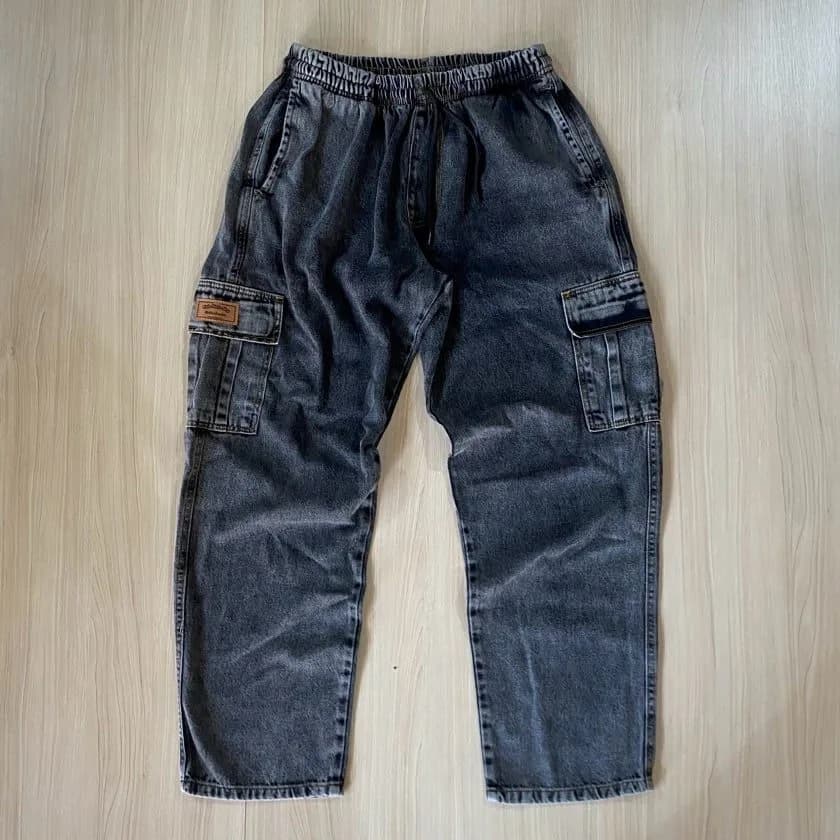Calça Ciclo Jeans black Cargo