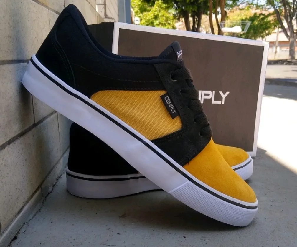 Tênis Comply Soldier preto / mostarda